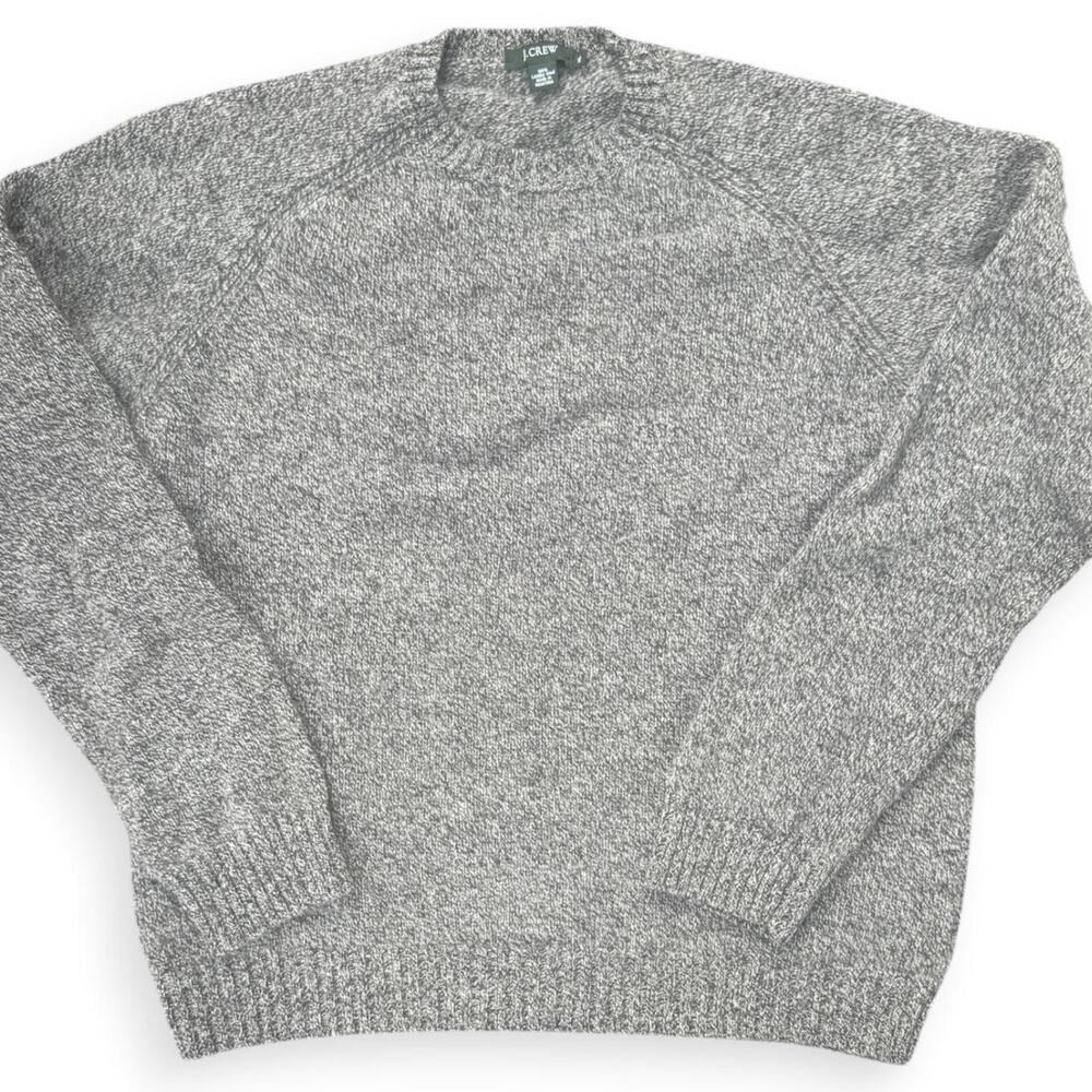 J.Crew Gray 100% Lambswool Sweater Size XL • Long Sleeved • Heathered EUC